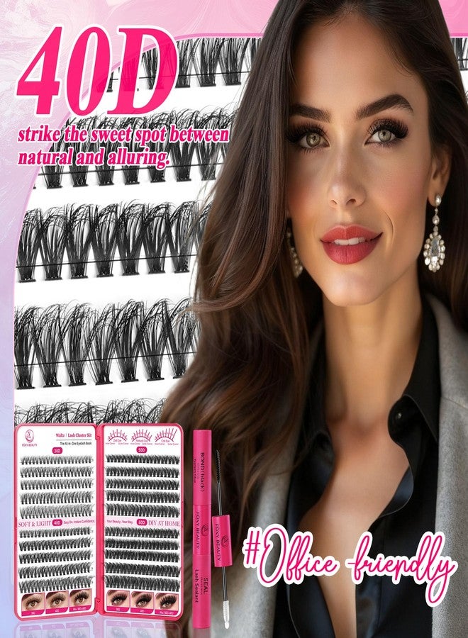 CCODDY Waltz Lash Clusters Kit - Lash Clusters Lashes D Curl Eyelash Clusters Lash Extension Kit 30D40D50D60DFluffy eyelash clusters kit with Bond and Seal 0.07MM False Eyelashes DIY at Home - Image 5